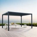 Pergola bioclimatique aluminium antracite 10,80m² - HABRITA
