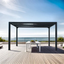 Pergola bioclimatique aluminium antracite 10,80m² - HABRITA