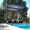 Pergola bioclimatique aluminium antracite 10,80m² - HABRITA