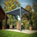 Pergola bioclimatique aluminium antracite 10,80m² - HABRITA