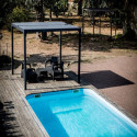 Pergola bioclimatique aluminium antracite 10,80m² - HABRITA