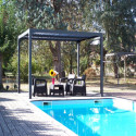 Pergola bioclimatique aluminium antracite 10,80m² - HABRITA