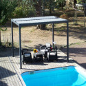 Pergola bioclimatique aluminium antracite 10,80m² - HABRITA