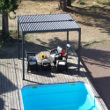 Pergola bioclimatique aluminium antracite 10,80m² - HABRITA
