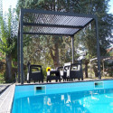 Pergola bioclimatique aluminium antracite 10,80m² - HABRITA