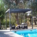 Pergola bioclimatique aluminium antracite 10,80m² - HABRITA