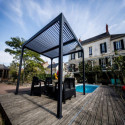Pergola bioclimatique aluminium antracite 10,80m² - HABRITA