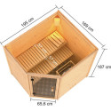 Sauna traditionnel d’angle Elea Woodfeeling - 3 à 4 places 38mm KARIBU