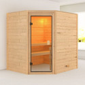 Sauna traditionnel d’angle Elea Woodfeeling - 3 à 4 places 38mm KARIBU