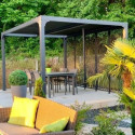 Pergola bioclimatique aluminium anthracite 10,80m² + 5 panneaux moucharabieh - HABRITA