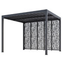 Pergola bioclimatique aluminium anthracite 10,80m² + 5 panneaux moucharabieh - HABRITA