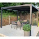 Pergola bioclimatique aluminium anthracite 10,80m² + 5 panneaux moucharabieh - HABRITA