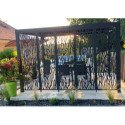 Pergola bioclimatique aluminium anthracite 10,80m² + 5 panneaux moucharabieh - HABRITA