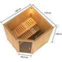 Sauna traditionnel d'angle BODO Woodfeeling 5 à 6 places 68mm KARIBU