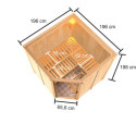 Sauna traditionnel d'angle KOTKA Woodfeeling 6 à 8 places 68mm KARIBU