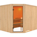 Sauna traditionnel d'angle HORNA Woodfeeling 6 à 8 places 68mm KARIBU