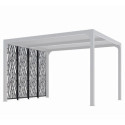 4 panneaux moucharabieh en acier époxy - pergola bioclimatique alu 10,80m² - Habrita