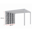 4 panneaux moucharabieh en acier époxy - pergola bioclimatique alu 10,80m² - Habrita