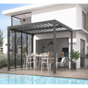 4 panneaux moucharabieh en acier époxy - pergola bioclimatique alu 10,80m² - Habrita