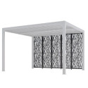 5 panneaux moucharabieh en acier - pergola bioclimatique alu 10,80m² - Habrita
