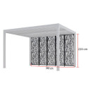 5 panneaux moucharabieh en acier - pergola bioclimatique alu 10,80m² - Habrita
