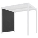 Rideau en PVC tissé gris pour côté 3m de la pergola bioclimatique alu 10,80m² Habrita