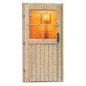 Sauna extérieur Niska bois naturel avec vestibule 5 à 6 places 38mm Woodfeeling KARIBU