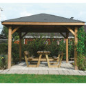Pavillon de jardin KIOSK 8,64m² en bois traité autoclave - SOLID
