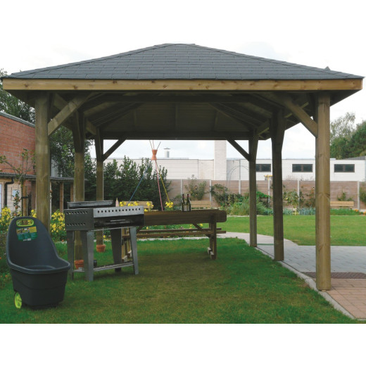 Pavillon de jardin KIOSK 16,93m² en bois traité autoclave - SOLID