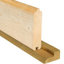 Paroi pleine 270cm pour pavillons KIOSK en bois traité autoclave - SOLID