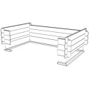 Paroi pleine 270cm pour pavillons KIOSK en bois traité autoclave - SOLID