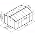Abri de jardin métal 13m² FIRST anthracite + kit d'ancrage X-METAL