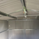 Abri de jardin métal 13m² FIRST anthracite + kit d'ancrage X-METAL