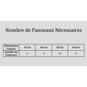 Panneau de toit en métal 2600x1074mm pour carport modulable - SOLID