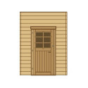 Paroi latérale avec porte 180x230cm pour carport modulable en bois traité autoclave - SOLID