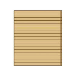 Paroi frontale pleine 210x245cm pour carport modulable en bois traité autoclave - SOLID