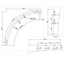 Poteau d'entrée en arc 12x12x242cm pour carport modulable Solid