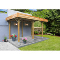 Carport modulable 3x5x2,5m en bois traité autoclave - SOLID