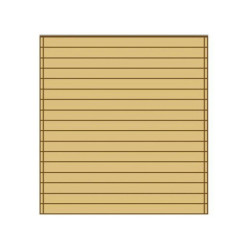 Paroi frontale pleine 270x245cm pour carport modulable en bois