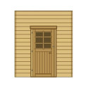 Paroi frontale avec simple porte 270x245cm pour carport modulable en bois traité autoclave - SOLID