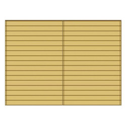 Paroi frontale pleine 390x245cm pour carport modulable en bois traité autoclave - SOLID