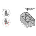Abri de jardin en résine anthracite 8,90m² + kit de fondation - JOBU