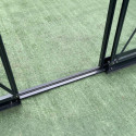 Serre adossée Prima 7,22m² en aluminium anthracite et verre trempé 4mm - Green Protect