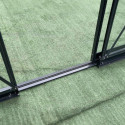 Serre adossée Prima 9,63m² en aluminium anthracite et verre trempé 4mm - Green Protect