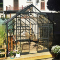 Serre de jardin Prima 7,42m² en aluminium anthracite et verre trempé 4mm - Green Protect
