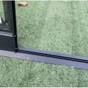 Serre de jardin 12,84m² en aluminium anthracite et verre trempé 4mm - Green Protect