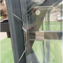 Serre de jardin 12,84m² en aluminium anthracite et verre trempé 4mm - Green Protect