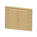Paroi frontale avec double porte de garage 390x245cm pour carport modulable 5x5m - SOLID