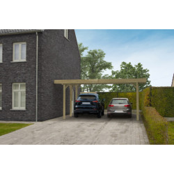 Carport modulable 6,06x5,06x2,65m en bois traité autoclave - SOLID