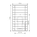 Carport configuré 7x4x2,62m en bois traité autoclave - SOLID